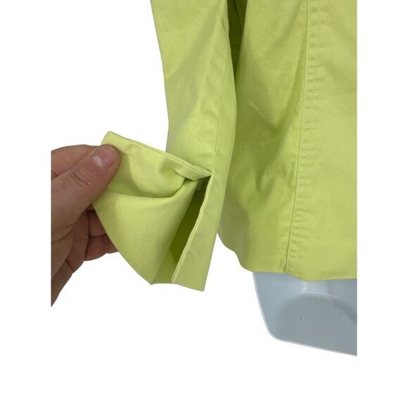 Chico's Lime Green Long Sleeve Button-Up Blazer Women's Size 2 US L - Picture 6 of 9